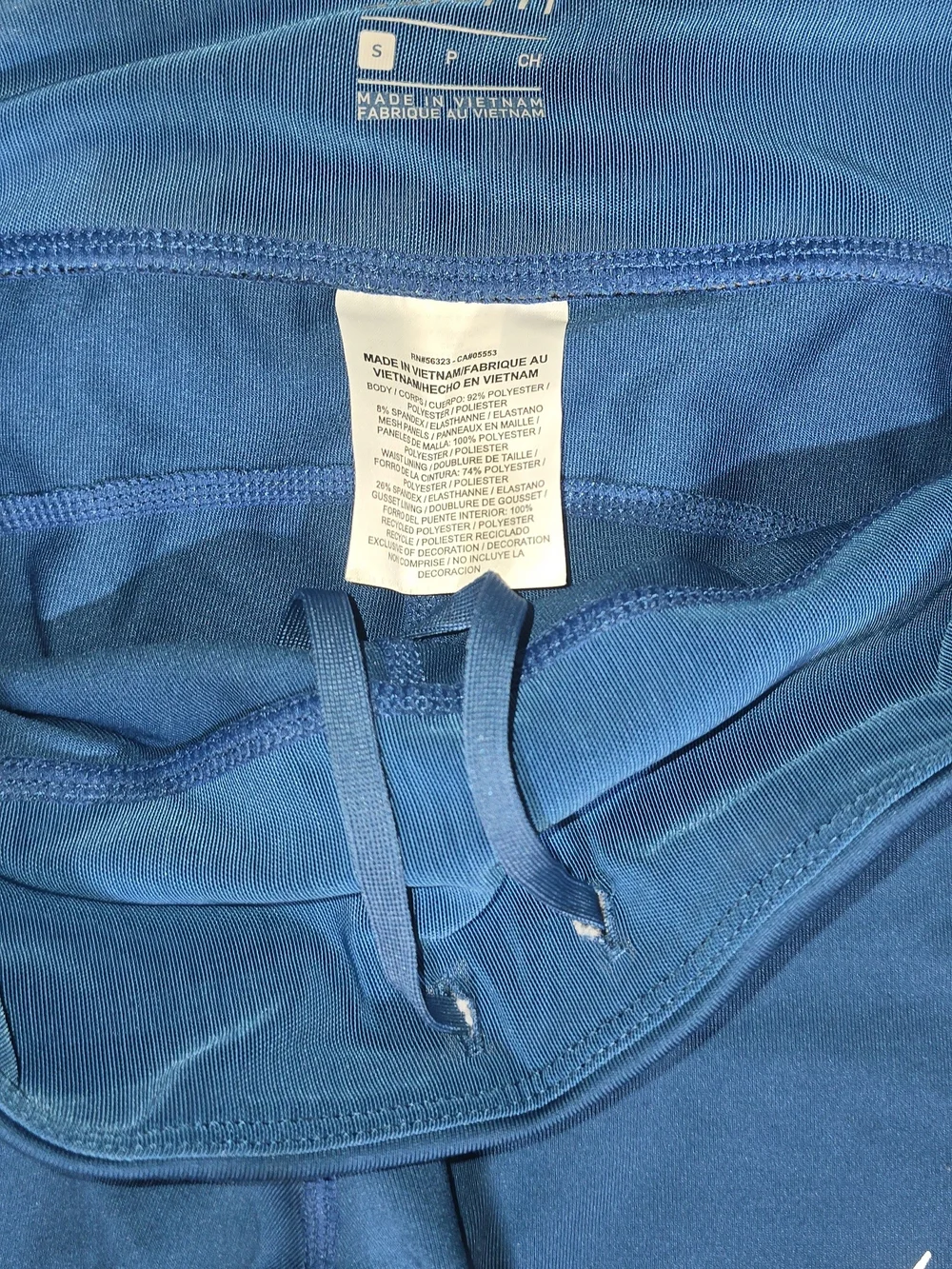 Nike Dri-FIT Fast Crop Running Leggings Teal Blue Mesh Panels Size Small S